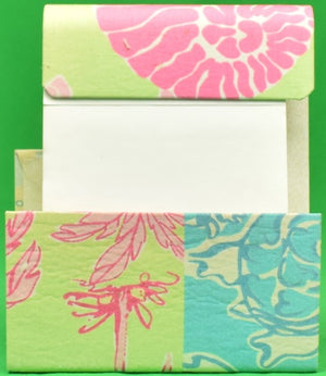 Lilly Pulitzer Notepad & Patch Fabric Panel Letter Holder