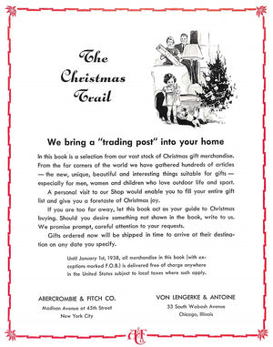 "The Christmas Trail: Abercrombie & Fitch" 1938 Catalog