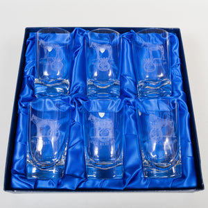 Set of Six Orrefors Glass Tumblers Commemorating the 1971 Epsom Derby