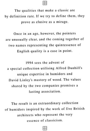 "David Linley For Alfred Dunhill Number 1/10" c1994