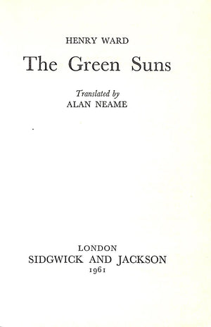 "The Green Suns" 1961 WARD, Henry