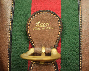 "Gucci Saddle Leather Valise"