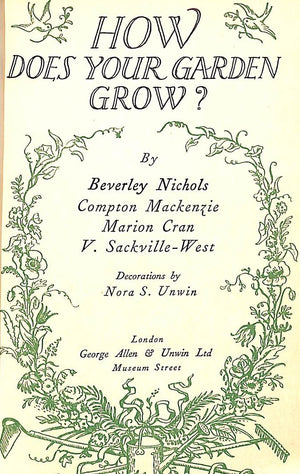 "How Does Your Garden Grow?" 1935 NICHOLS, Beverley