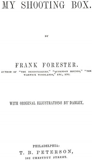 "Sporting Scenes and Characters: Volumes I & II" FORESTER, Frank