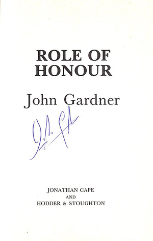 "Role Of Honour" 1984 GARDNER, John (SIGNED)