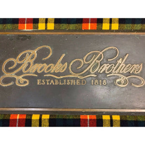 "Brooks Brothers Est. 1818 Store Facade c1940s Bronze 49lb Plaque" (SOLD)