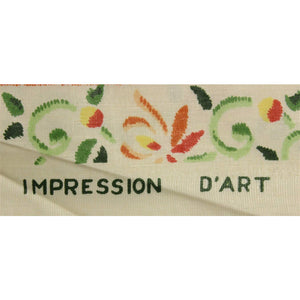 Vintage Gisele Glazed Chintz Fabric w/ Floral & Butterfly Pattern