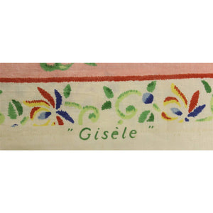 Vintage Gisele Glazed Chintz Shell Pink Fabric w/ Multicolor Butterflies & Flowers
