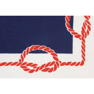 9pc. Navy/Red & White Nautical Place Mats & Table Cover