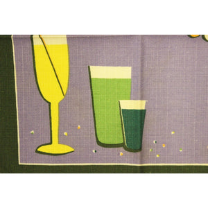 Set of 3 Multicolor Awning Linen Cocktail Napkins