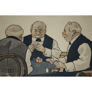 Five Gents Playing Poker