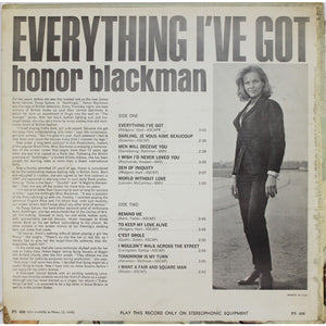 Everything I've Got by Honor Blackman LP