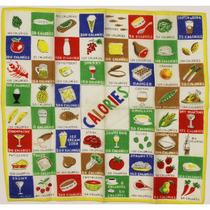 Calories 60 Food Types Cotton 13 Sq" Scarf