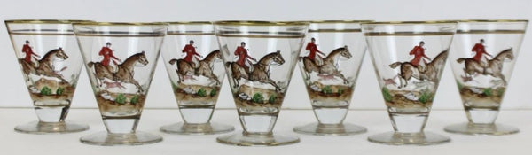 Vintage Gant deals Gaither Zoophisticates FOXHUNT Handpainted Signed High Ball Glasses