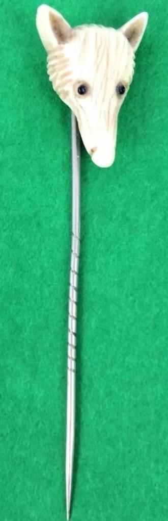 Bakelite Foxhead Stick Pin