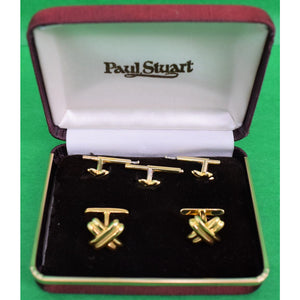 Classic Paul Stuart Sterling Vermeil Stud Box Set