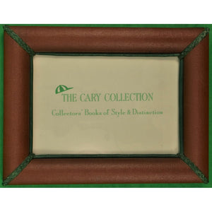 Leather Picture Frame w/ Green Trim