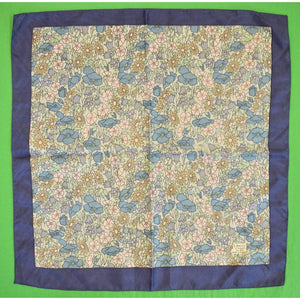 Gent's Liberty of London Blue & Pink Floral Print Pocket Square