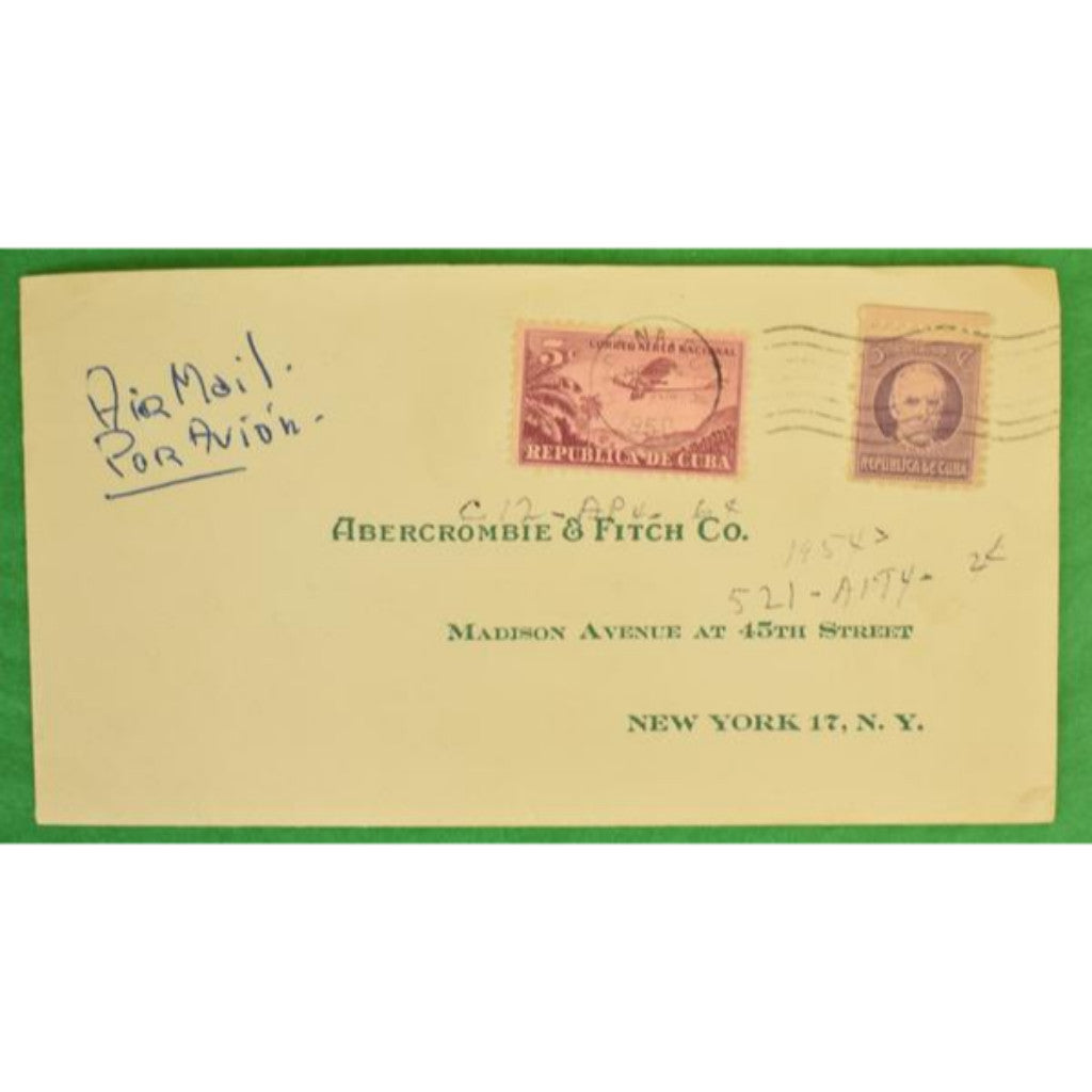 "Abercrombie & Fitch 1954 Stamped Envelope"