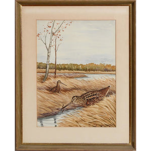 Marsh Birds Watercolour by Jean Herblet from the CZ Guest estate