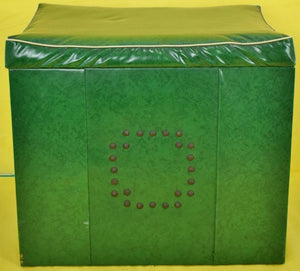Green Leatherette Lift-Top Seat Stool