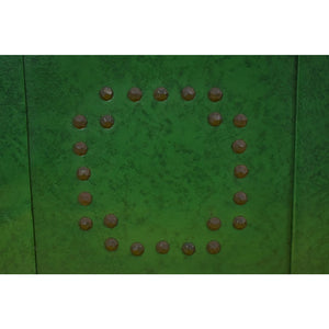 Green Leatherette Lift-Top Seat Stool