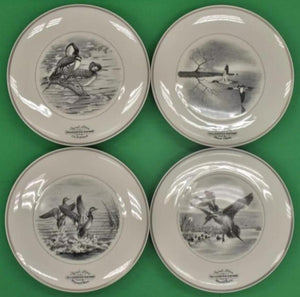 "Set x (4) Federal Duck Stamp Dinner Plates by Maynard Reese et al." Sz: 11"D