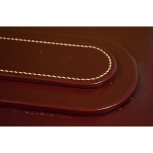 Ultra-Rare Hermes Burgundy Leather Dinner Placecard Setting Tray