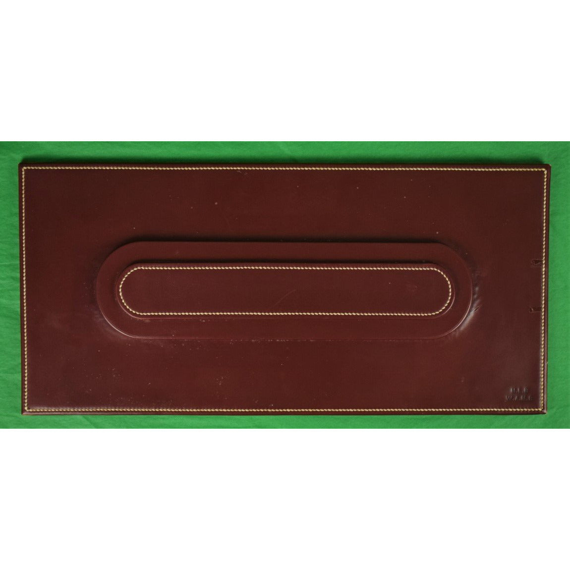 Ultra-Rare Hermes Burgundy Leather Dinner Placecard Setting Tray