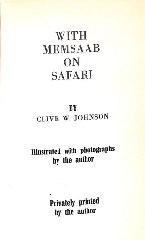 'With Memsaab on Safari'