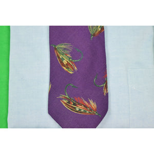 "Polo Ralph Lauren Wool Challis Trout Fly Purple Tie' (SOLD)