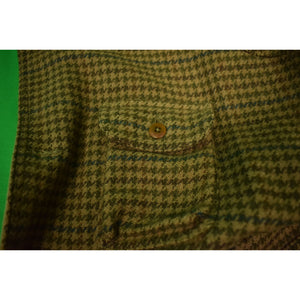 "Polo Ralph Lauren Olive Houndstooth Norfolk Field Coat w/ Corduroy Collar" Sz XL (SOLD)