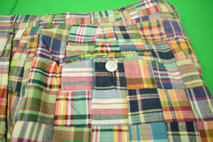"J. Press Patch Panel Madras Plaid Trousers" Sz: 36 (DEADSTOCK)