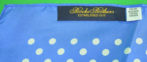 "Brooks Brothers English Silk Blue Polka Dot Pocket Square" (SOLD)
