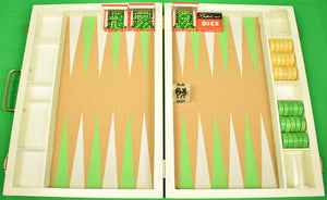 "Crisloid Backgammon Hand-Painted Cork Board Set" (SOLD)