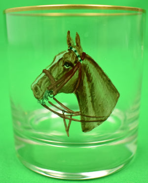 "Set x 6 Cyril Gorainoff Old-Fashioned Horse Head Glasses" (SOLD)