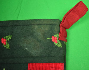 The Andover Shop Patchwork Flannel/ Velvet/ Cord Embroidered X-mas Stocking (SOLD)