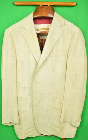 "Chipp Oyster Shantung Silk w/ Equestrian Print Lining Sport Jacket" Sz 43L (SOLD)