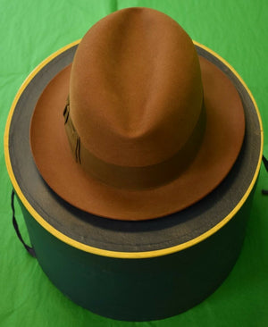 "Lock & Co x Brooks Brothers Fedora Felt Hat" Sz: 7 (New w/ BB Box)