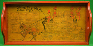 Here's "Bumps" c1931 Cocktail (36) Recipes Red Lacquer Wood Tray by C.P. Meier