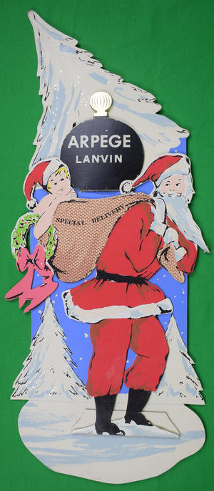 Lanvin Arpege Perfume w/ Santa Claus 3-D Advert Sign