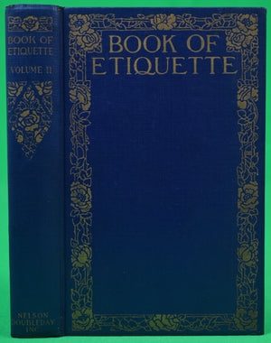 "Book Of Etiquette Volume II" 1923 EICHLER, Lillian