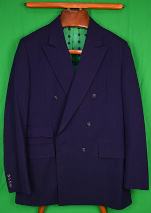 "Chipp Navy Worsted Chalk Stripe DB Suit" Sz 39R (SOLD)