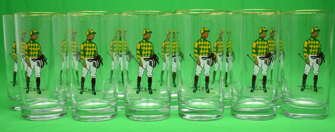 Set x 12 "21" Club Jockey Highball Cocktail Glasses