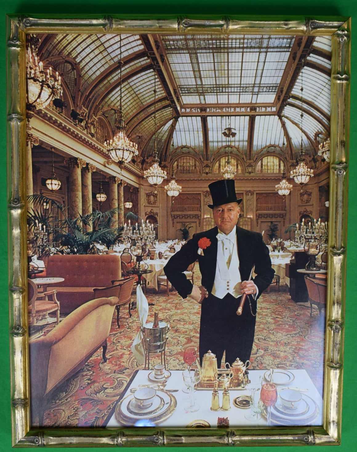 Slim Aarons Lucius Beebe At The Palace Hotel c1974 Framed Color Plate