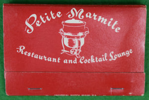 "Petite Marmite Worth Avenue Palm Beach Restaurant Matchbook" (Unstruck)