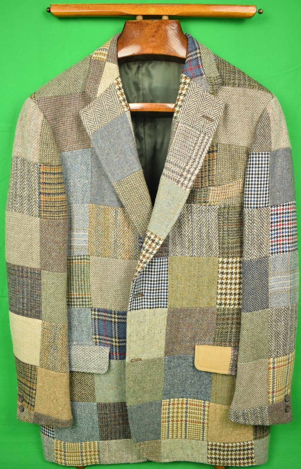 "The Andover Shop Patch Panel Tweed c1981 Sport Jacket" Sz: 48L