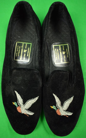 Abercrombie & Fitch Duck Black Velvet English Slippers Sz: 10E (SOLD)