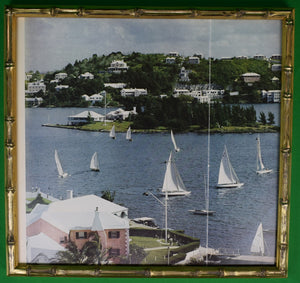 Slim Aarons Bermuda Harbour c1974 Framed Color Plate