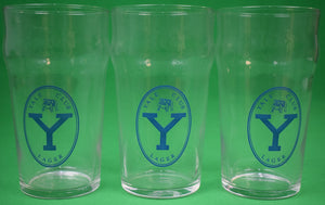 "Set x 3 Yale Club Of New York Lager Glasses"